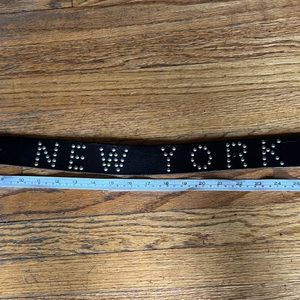 Bestsy Johnson black studded, New York leather L belt